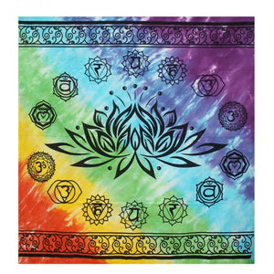 Seven Chakra Lotus Flower Altar Table Cloth