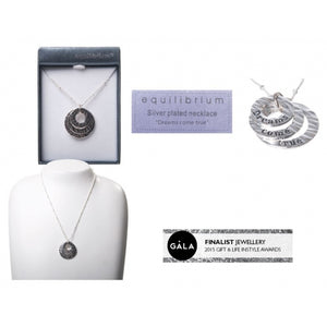 Equilibrium Silver Plated Inspirational Rings Necklace - Dreams - My Wish List Gifts