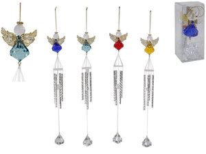 Acrylic Angel & Silver Tube Wind Chime - My Wish List Gifts