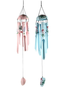 Bamboo Tubes Floral Wind Chime