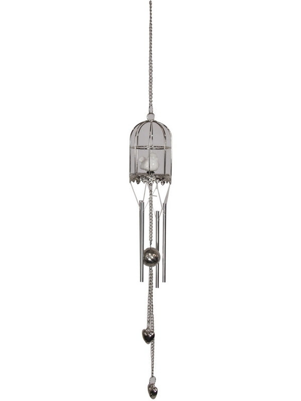 Silver Bird Cage Windchime - My Wish List Gifts