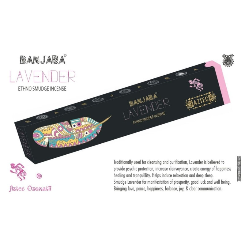 Banjara Lavender Ethno-Tribal Smudge Incense Sticks (15gm)