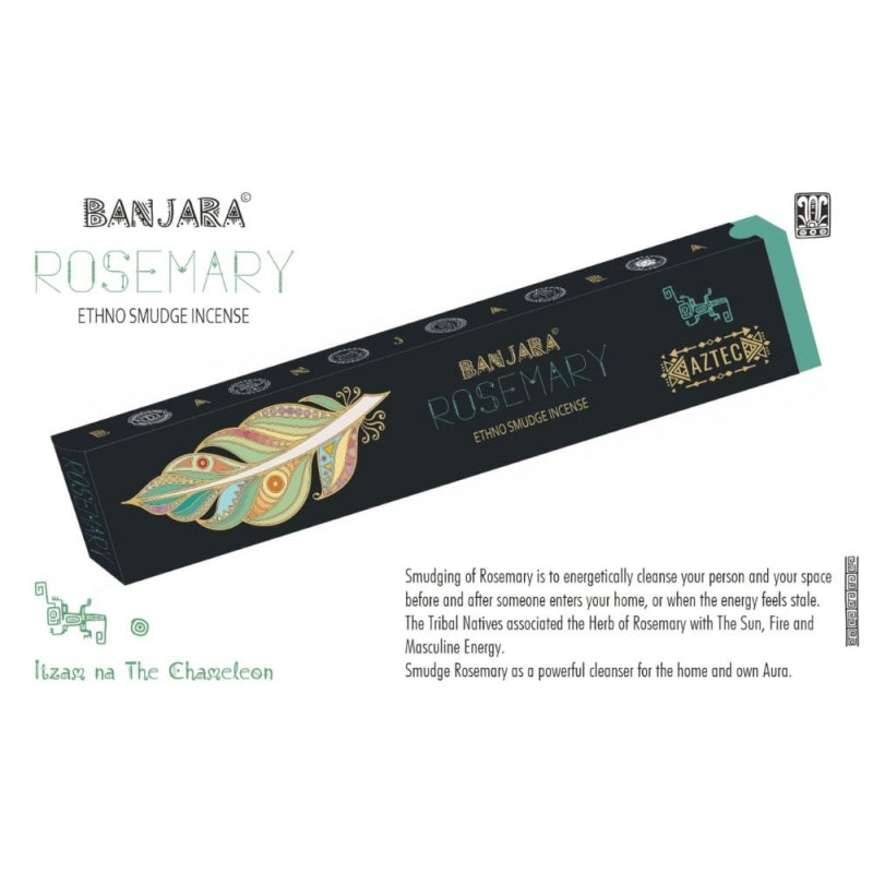 Banjara Rosemary Ethno-Tribal Smudge Incense Sticks (15gm)