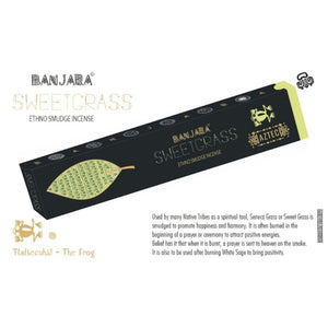 Banjara Sweetgrass Ethno-Tribal Smudge Incense Sticks (15gm)