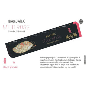 Banjara Wild Rose Ethno-Tribal Smudge Incense Sticks (15gm)