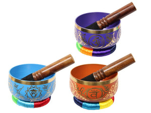 Multicolour Brass Hand Tuned Tibetan Singing Bowls - My Wish List Gifts