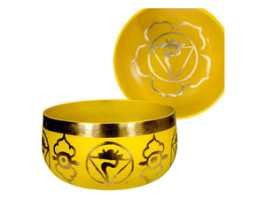 Chakra Coloured Brass Hand Tuned Tibetan Singing Bowls