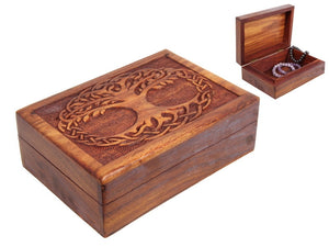 Tree of Life Carved Jewellery Box