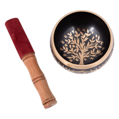 Tree of Life Brass Hand Tuned Tibetan Singing Bowl