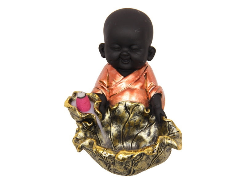 Happy Buddha Leaf Backflow Incense Burner