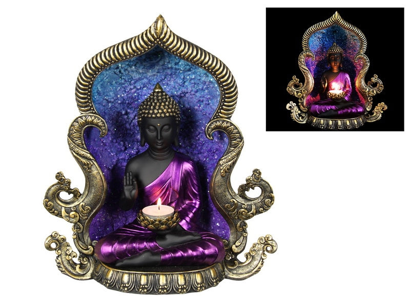 Rulai Buddha Cave Temple Backflow Incense Burner and Candle Holder