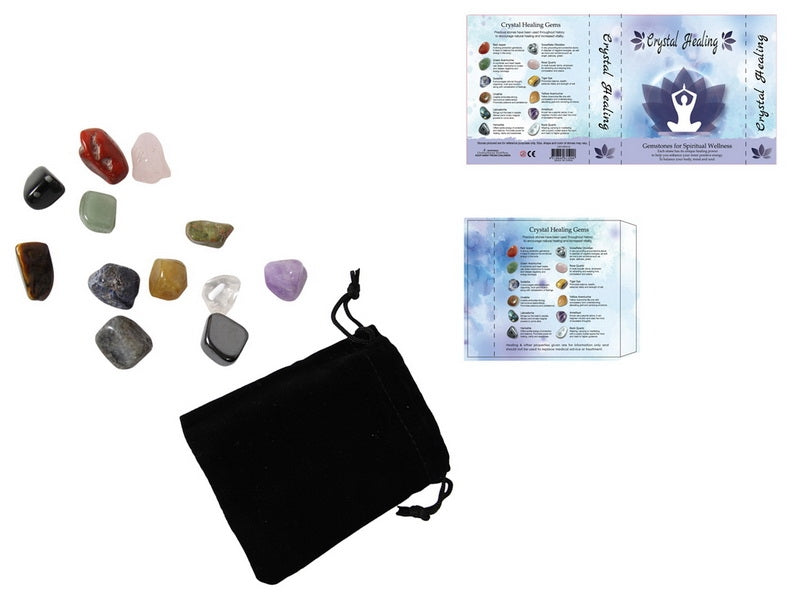 Spiritual Healing Gemstones in Book Gift Box