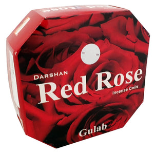 Darshan Red Rose Darshan Incense Coils
Box