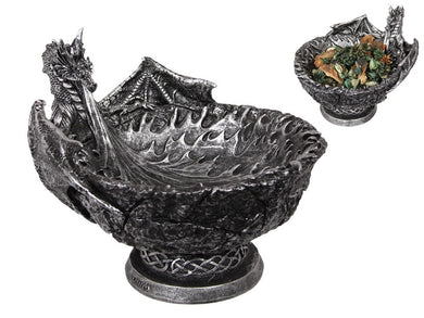 Silver Fire Breathing Dragon & Celtic Design Bowl - My Wish List Gifts