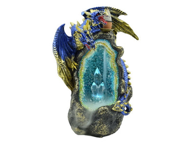 Dragon Light Up USB Geode Cave Backflow Cone Incense Burner