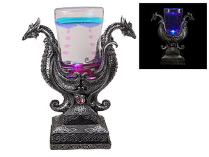 Silver Twin Dragon's & Celtic Chalice Design Lava Lamp - My Wish List Gifts