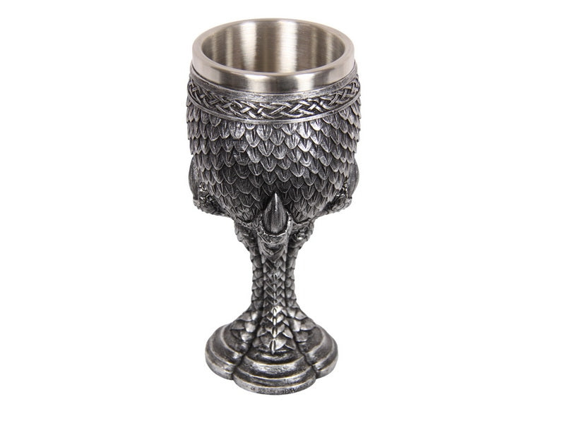 Silver Dragon Claw & Scales Design  Goblet - My Wish List Gifts