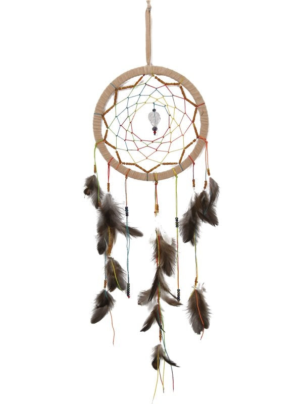 Chakra Star Design Dream Catcher with Acrylic Gemstone Beads & Crystal Suncatcher - My Wish List Gifts