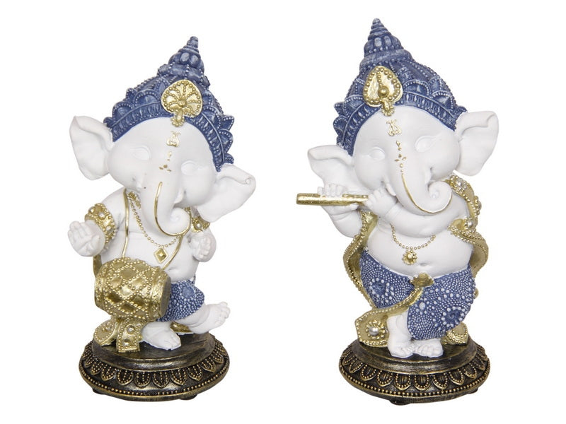 Blue and White Musical Ganesh - My Wish List Gifts