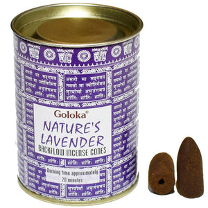 Goloka Backflow Incense Cones Natures Lavender - My Wish List Gifts