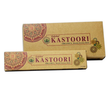 Goloka Organic kastoori Natural Masala Incense Sticks (15gm) Packet - My Wish List Gifts