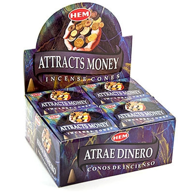 Hem Attracts Money (atrae dinero) Incense Cones