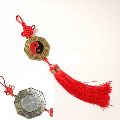 Feng Shui Bagua Mirror & Yin Yang Symbol Lucky Chinese Knot Charm - My Wish List Gifts