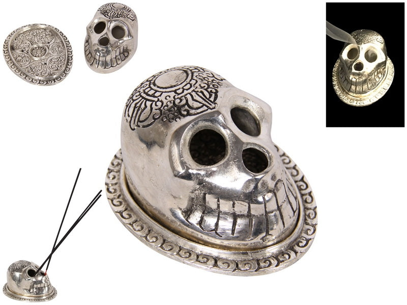 Metal Skull Incense & Cone Burner - My Wish List Gifts