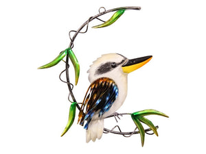 Metal Kookaburra on Tree Branch Wall Plaque - My Wish List Gifts