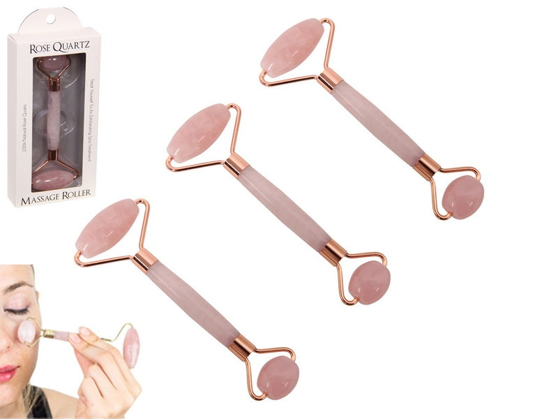 Rose Quartz Stone Massage Healing Wand Twin Rollers - My Wish List Gifts