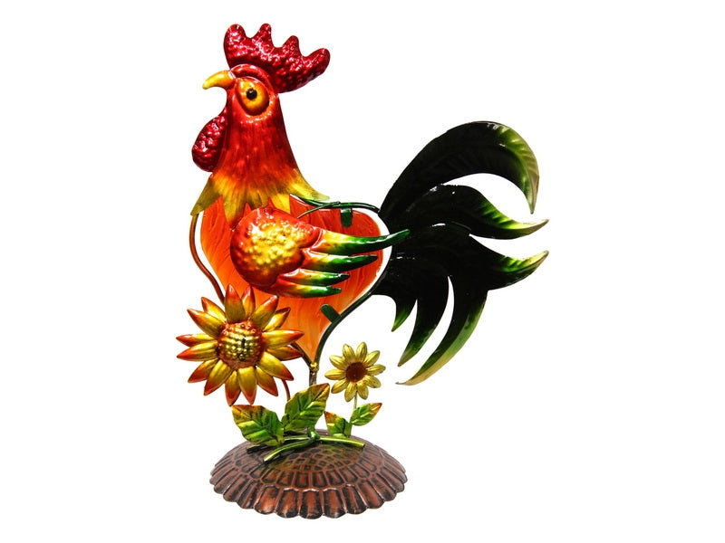 Metal and Glass Rooster