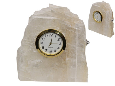 Natural Selenite Clock