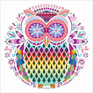 Owl White White Triskele Art Greeting Card - My Wish List Gifts