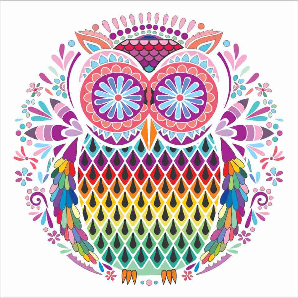 Owl White White Triskele Art Greeting Card - My Wish List Gifts