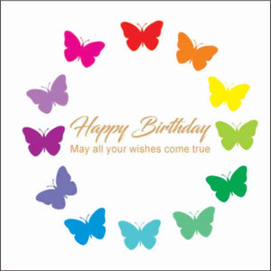 Happy Birthday Butterfly Triskele Art Greeting Card - My Wish List Gifts