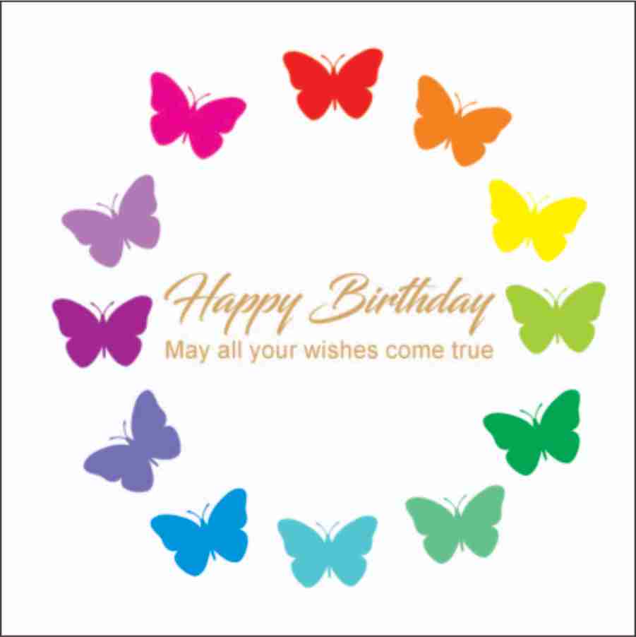 Happy Birthday Butterfly Triskele Art Greeting Card - My Wish List Gifts