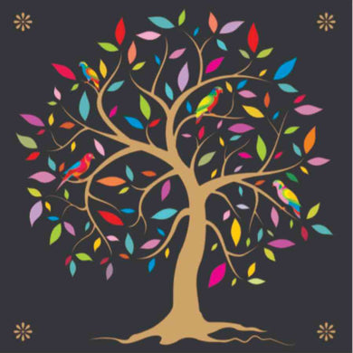 Colourful Tree Black Triskele Art Greeting Card - My Wish List Gifts