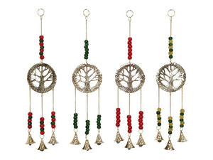 Brass Tree of Life with Bells & Beads Wind Chime - My Wish List Gifts