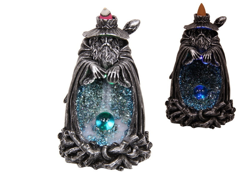 Wizard light up Crystal Cave Backflow Incense Burner